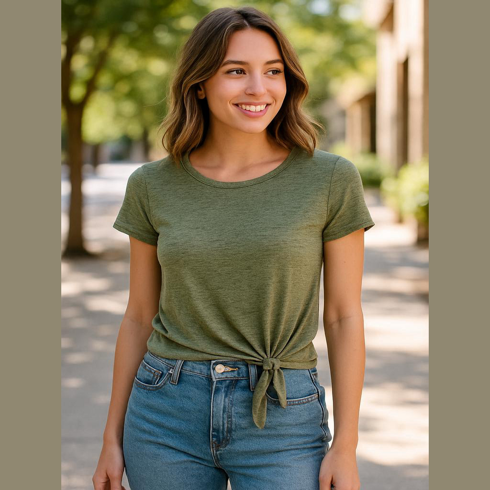 Derek Heart Green Short Sleeve T-Shirt Medium